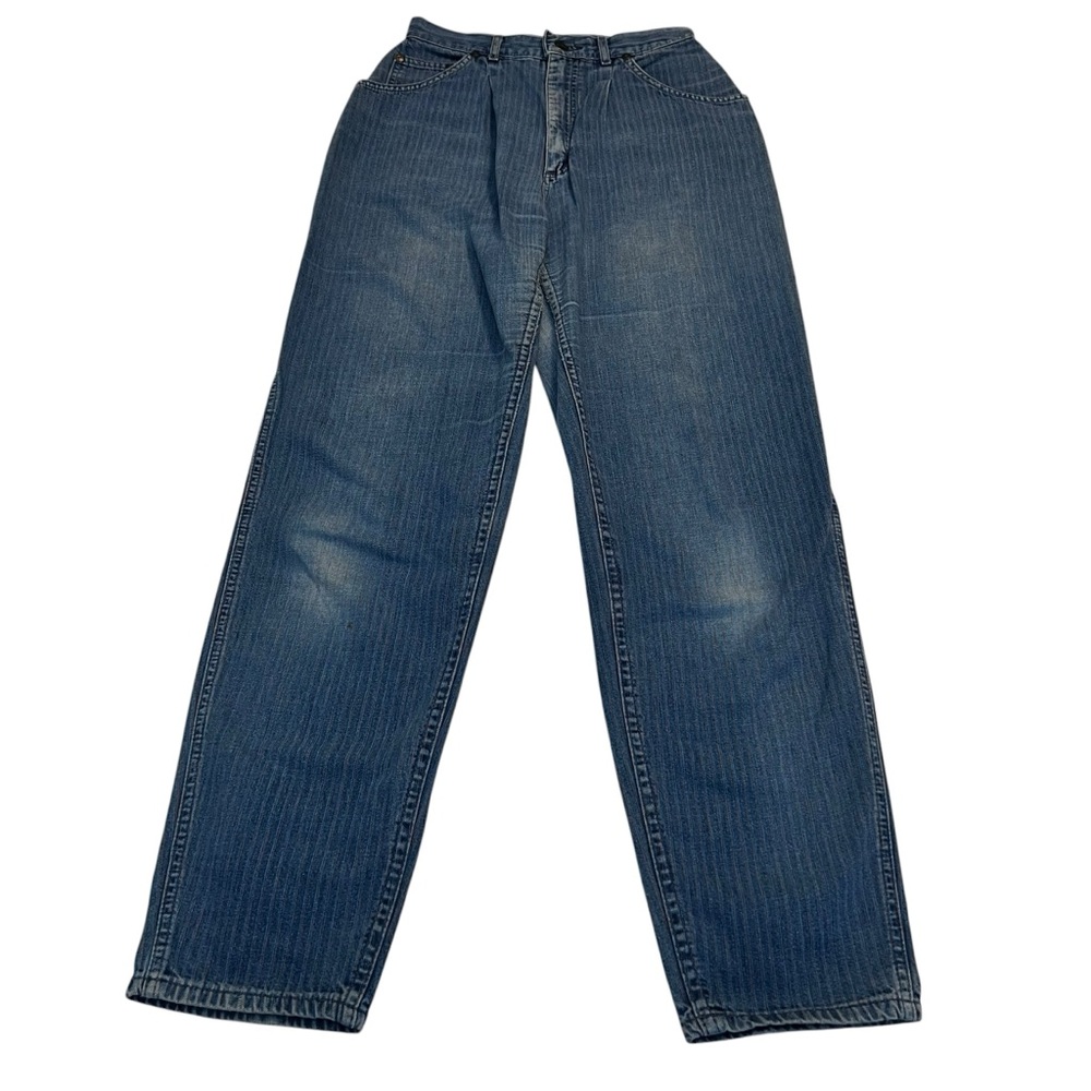 Vintage‎ Lee High Waisted Union Made Pinstriped Jeans Sz 10 USA